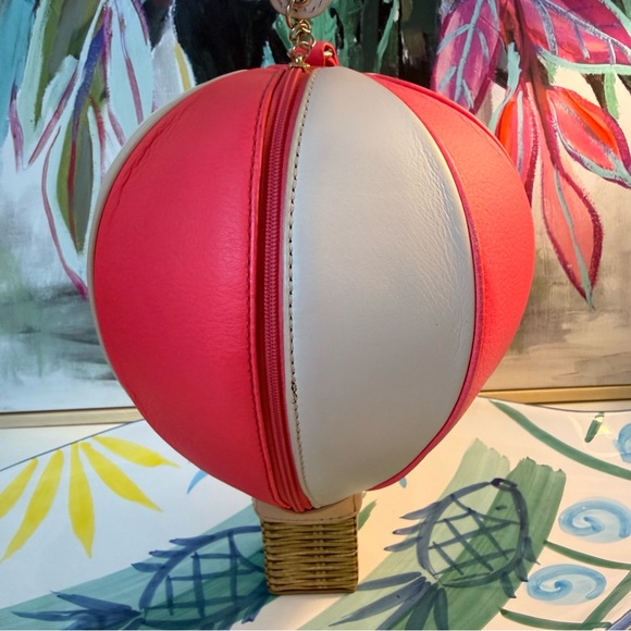 Rare Preloved Kate Spade Novelty Hot Air Balloon Wristlet bag + coin purse - Picture 5 of 16